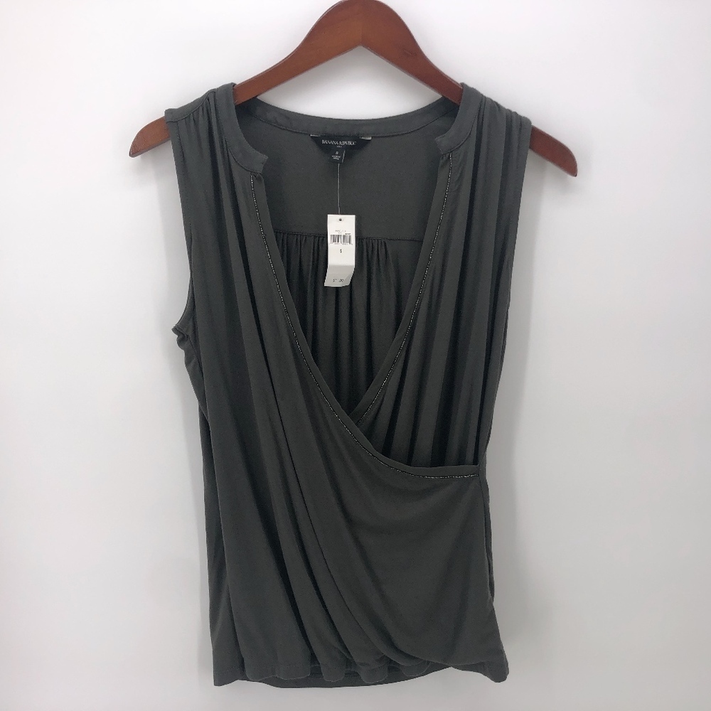 Banana Republic Embellished Wrap Tank S - Picture 2 of 7